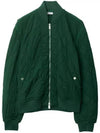 Quilted Zip-Up Bomber Jacket Green - BURBERRY - BALAAN 2