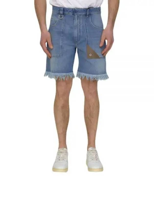 Fringe Denim Shorts Blue - FENDI - BALAAN 2