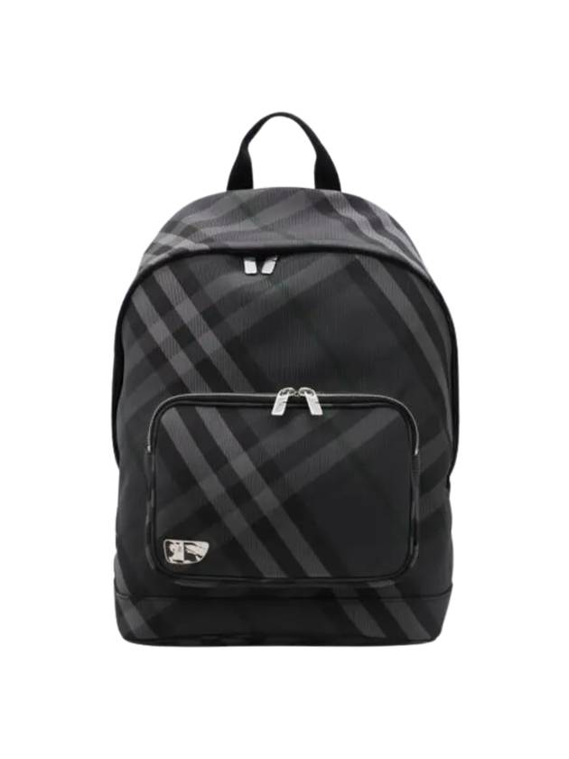 Grid Check Backpack Charcoal - BURBERRY - BALAAN 1