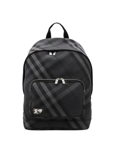 Grid Check Backpack Charcoal - BURBERRY - BALAAN 1