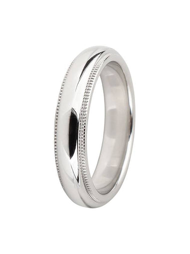 Platinum Together Milgrain Band Ring 4MM No 1034230 - TIFFANY & CO. - BALAAN 1