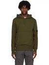 Logo Patch Drawstring Hoodie Green - CP COMPANY - BALAAN 2