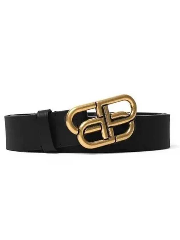 BB Logo Leather Belt Black - BALENCIAGA - BALAAN 2