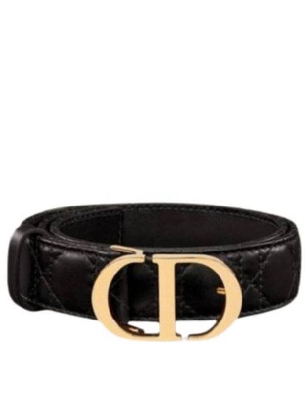 30 Montaigne Leather Belt Black - DIOR - BALAAN 2