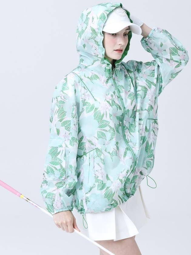 UV Protection Functional Material Floral Green Print Wind Jumper DO3242WB005 3 - DOYOUKNOWMC GOLF WEAR - BALAAN 6