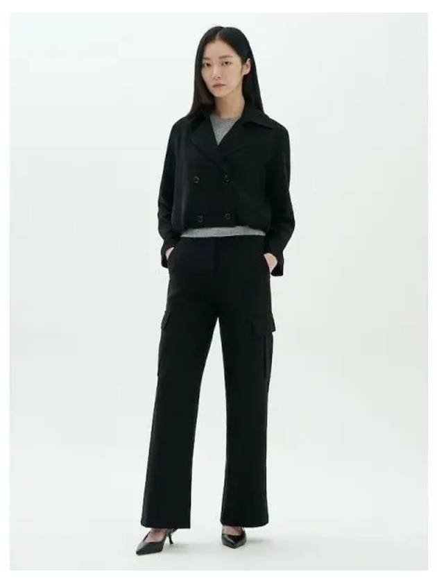 Women s Crepe Relaxed Fit Cargo Flare Pants Trousers Black Domestic Product GM0024080697154 - THEORY - BALAAN 1