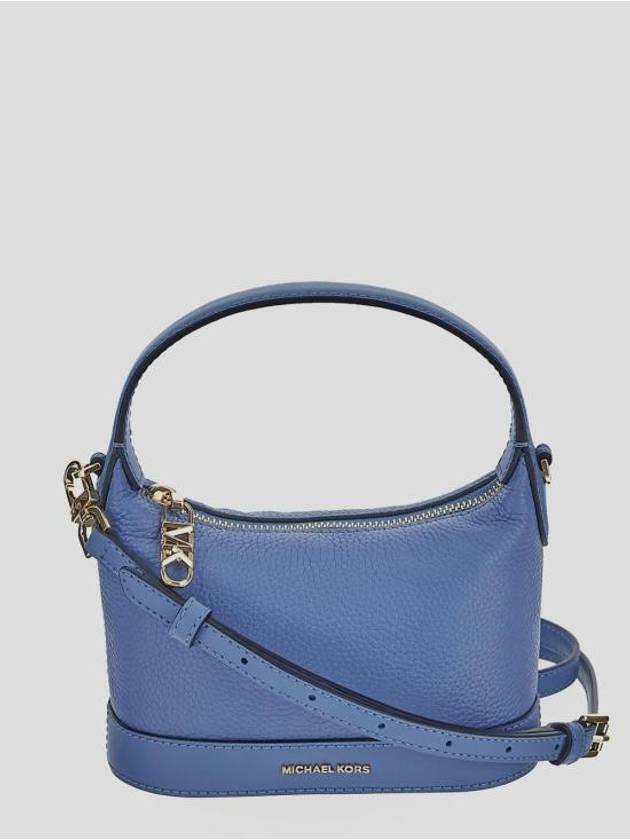 Wythe Small Pebbled Leather Cross Bag Blue - MICHAEL KORS - BALAAN 1