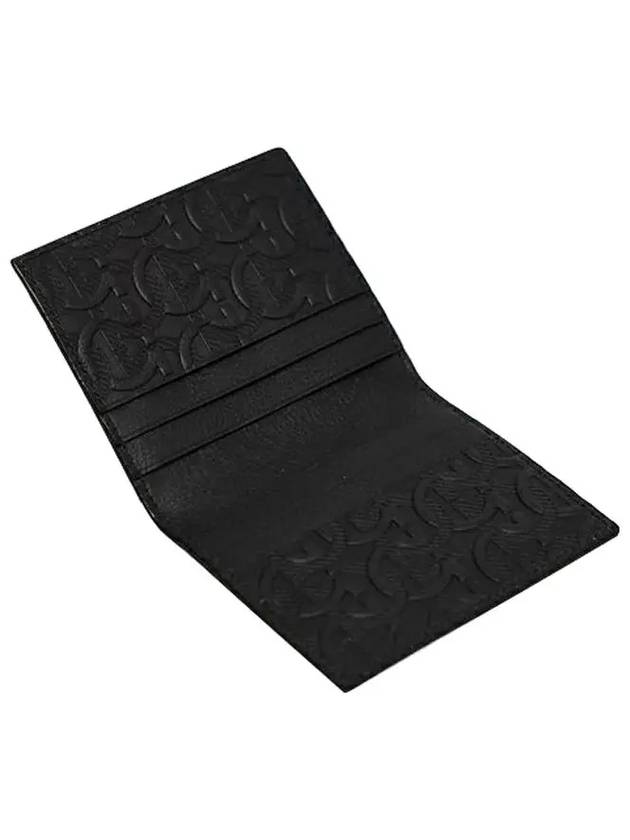 Embossed Logo Flap Gancini Card Wallet Black - SALVATORE FERRAGAMO - BALAAN 5