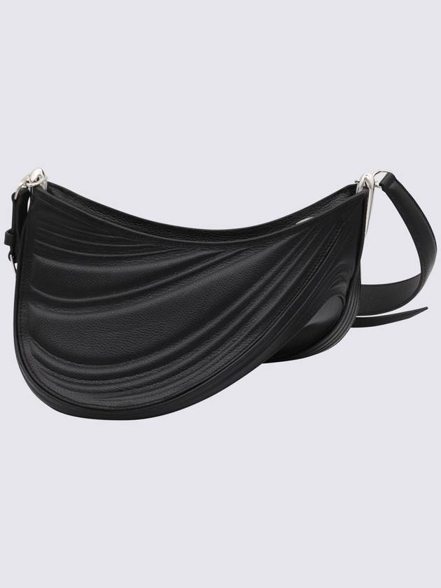 Mugler Black Leather Spiral Curve Shoulder Bag - MUGLER - BALAAN 2