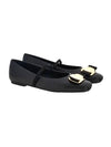 New Vara Plate Ballet Flat Black - SALVATORE FERRAGAMO - BALAAN 1