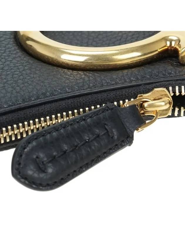 Maxi Gancini Shoulder Bag Black - SALVATORE FERRAGAMO - BALAAN 9