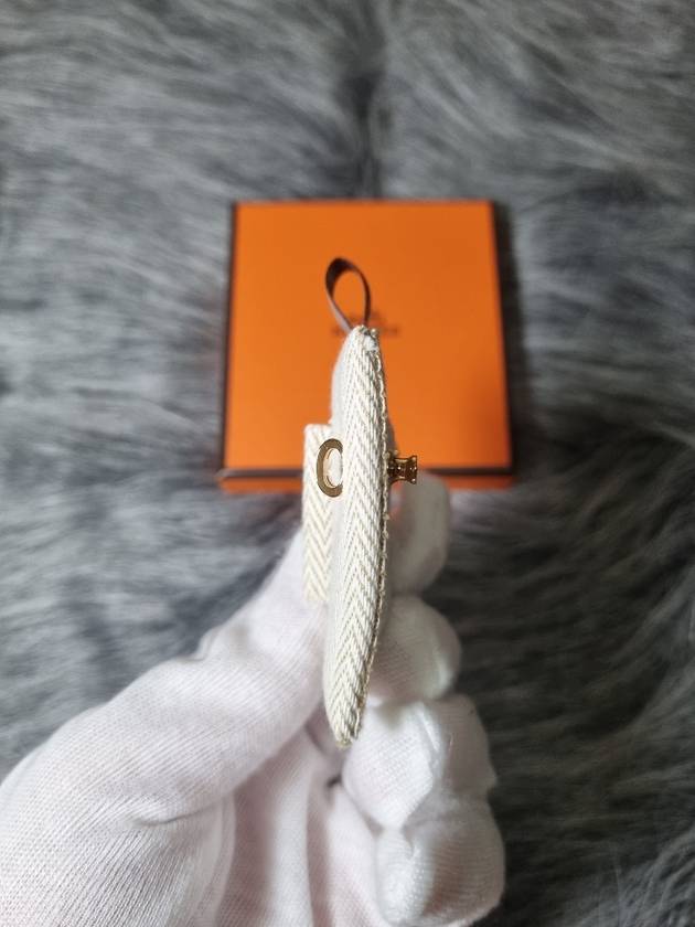 Mini Pop H Pendant Necklace Gold Blanc White - HERMES - BALAAN 7