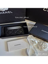 Classic Card Holder Grained Calfskin Silver Black - CHANEL - BALAAN 5