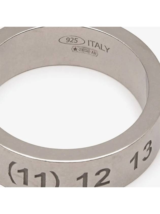 Numerical Logo Engraved Ring Silver - MAISON MARGIELA - BALAAN 5