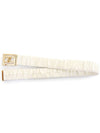 Chanel AA8782 White Banding Lambskin Gold CC Women s Belt - CHANEL - BALAAN 8