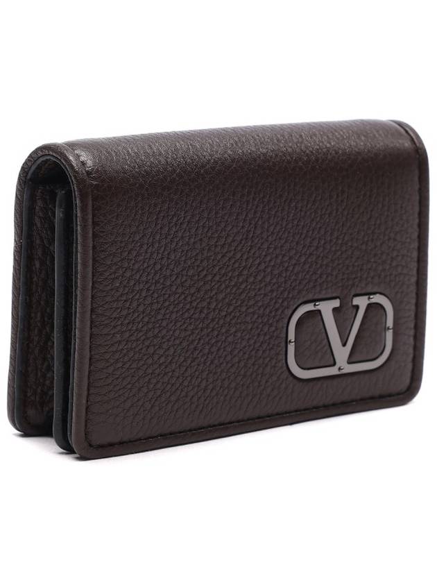 Men's V Logo Business Card Card Wallet - VALENTINO - BALAAN 3