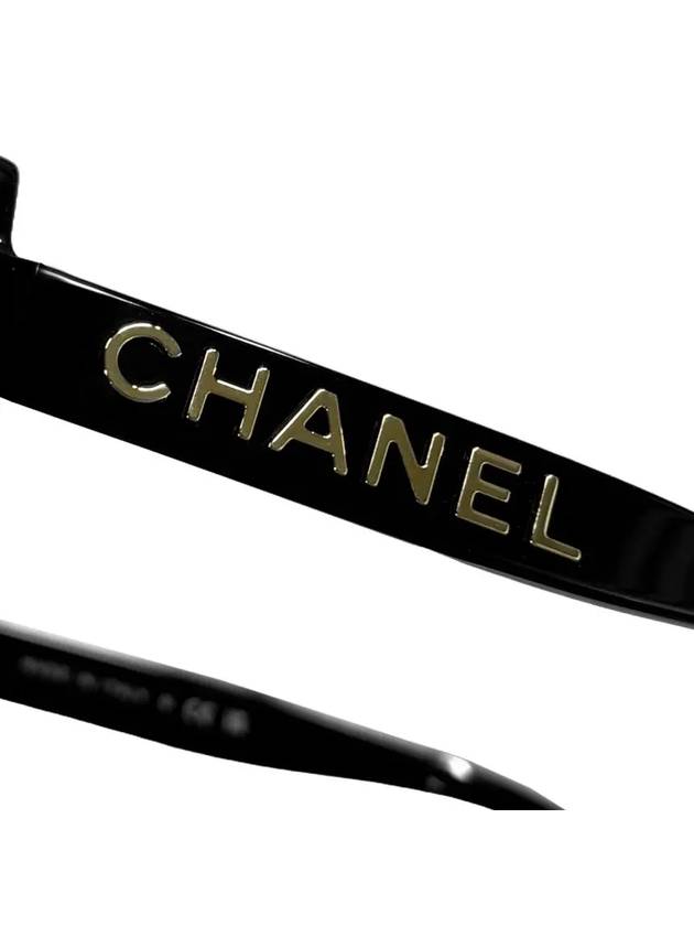 Eyewear Side Logo Square Sunglasses Black A71305 X08101 S2214 - CHANEL - BALAAN 10