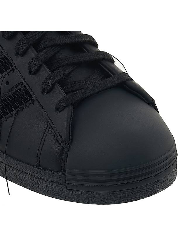 Superstar Leather Low Top Sneakers Black - Y-3 - BALAAN 10