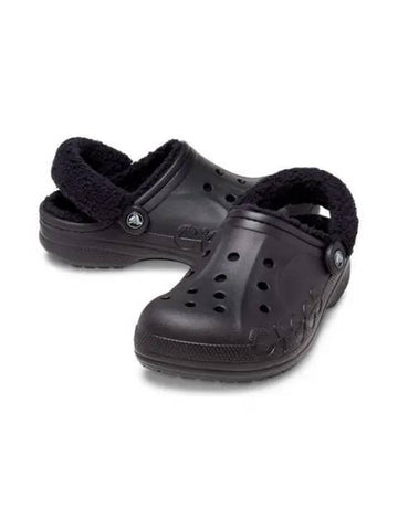 Unisex Adult BAYA LINED FUZZ STRAP CLOG BK 24FUCL206633 - CROCS - BALAAN 1