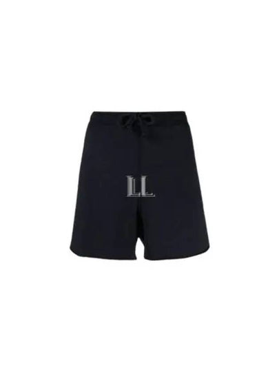 Organic Cotton Drawstring Shorts Black - GANNI - BALAAN 2