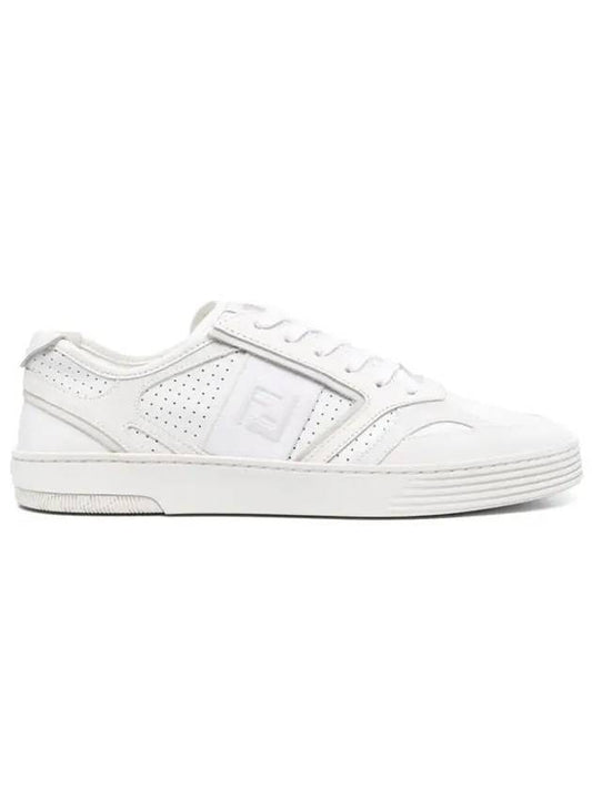 Step Leather Low Top Sneakers White - FENDI - BALAAN 1
