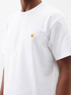 Men's Chase Mini Embroid Logo Short Sleeve T-Shirt White - CARHARTT WIP - BALAAN 6