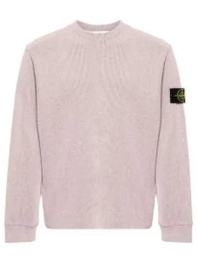 Compass Badge Crew Neck Ribbed Cotton Knit Top Pink - STONE ISLAND - BALAAN 2