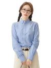 W Classic Fit Oxford Shirt Blue - POLO RALPH LAUREN - BALAAN 1