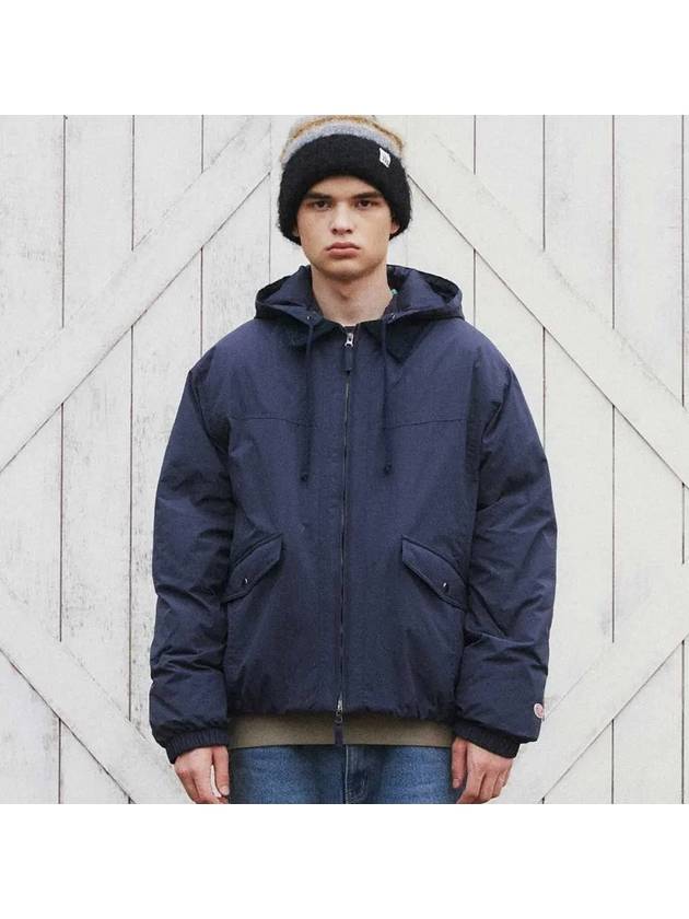 Color combination collar puffer down NAVY - WMC - BALAAN 1