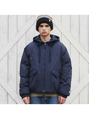 Color combination collar puffer down NAVY - WMC - BALAAN 1