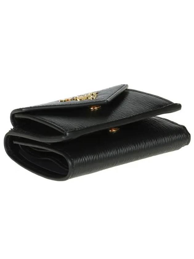 Vitello Move Logo 3-fold Bifold Wallet Black - PRADA - BALAAN 6