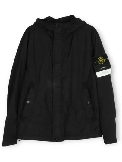 4100092 Crinkle Reps R-NY Wind Resistant Anti Drop Hooded Jacket Black - STONE ISLAND - BALAAN 2