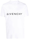 Archetype Logo Print Slim Fit Cotton Short Sleeve T-Shirt White - GIVENCHY - BALAAN 2