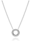 Logo Pave Circle Collier Necklace Sterling Silver - PANDORA - BALAAN 4