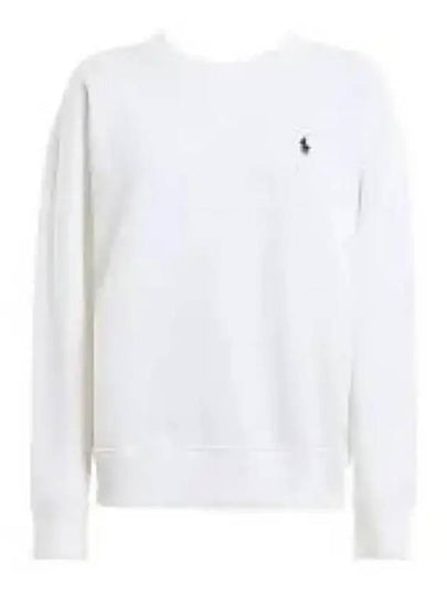 Embroidered Logo Cotton Sweatshirt White - POLO RALPH LAUREN - BALAAN 2