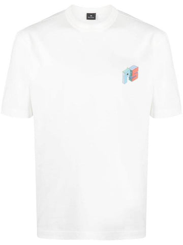 Jack World Back Printing Cotton Short Sleeve T-Shirt Ivory - PAUL SMITH - BALAAN 1