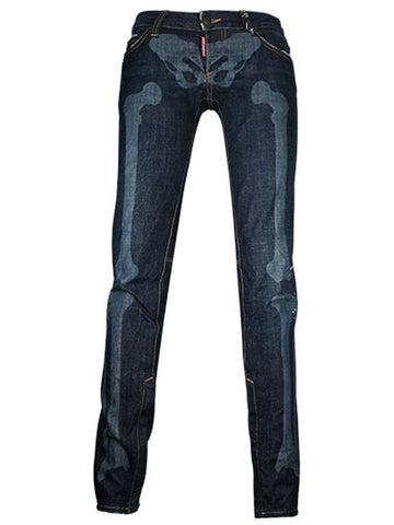 Hem Zipper Skinny Jeans Navy - DSQUARED2 - BALAAN 1