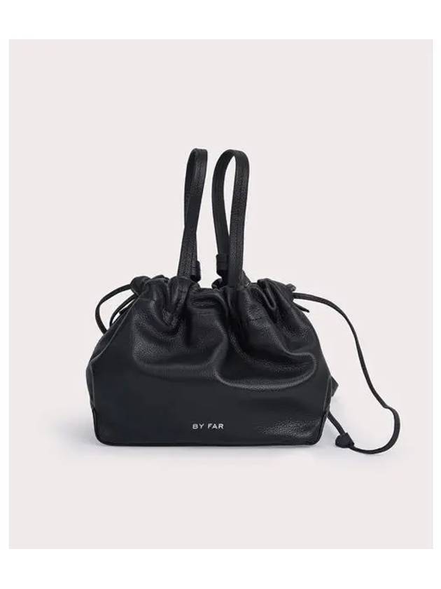 Malmo Small Grain Calf Leather Bucket Bag Black - BY FAR - BALAAN 2