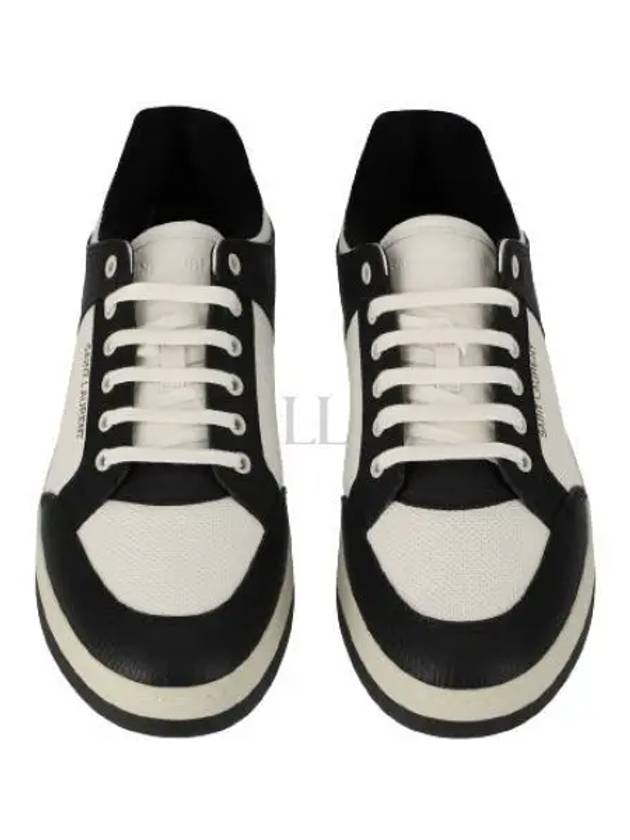 SL 61 Low Top Sneakers Black White - SAINT LAURENT - BALAAN 2