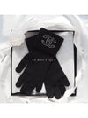 CC Logo Cashmere Knit Gloves Unisex Black AA9264 - CHANEL - BALAAN 3