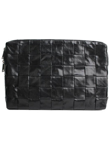 Bottega Veneta Black Cassette Clutch Bag - BOTTEGA VENETA - BALAAN 1