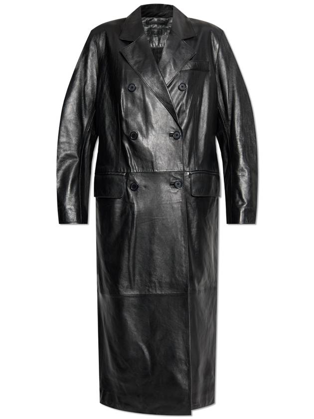 STAND STUDIO Leather Coat Selene, Women's, Black - STAND STUDIO - BALAAN 1