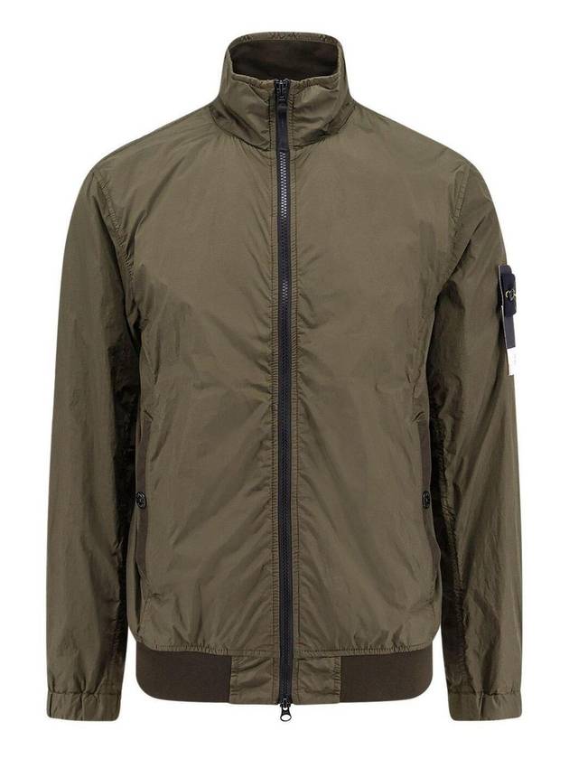 Crinkle Reps Wappen Bomber Jacket Green - STONE ISLAND - BALAAN 1