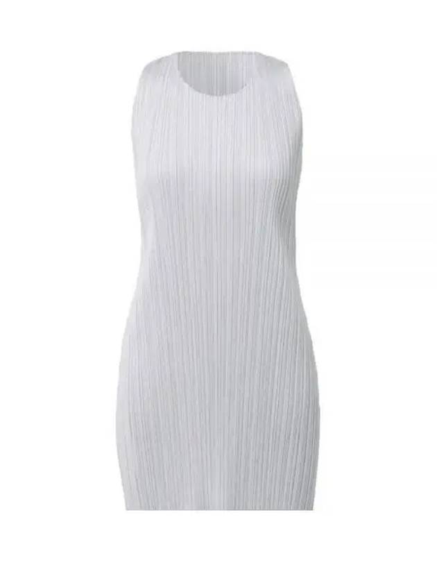 Pleated Sleeveless Short Dress Grey - ISSEY MIYAKE - BALAAN 2