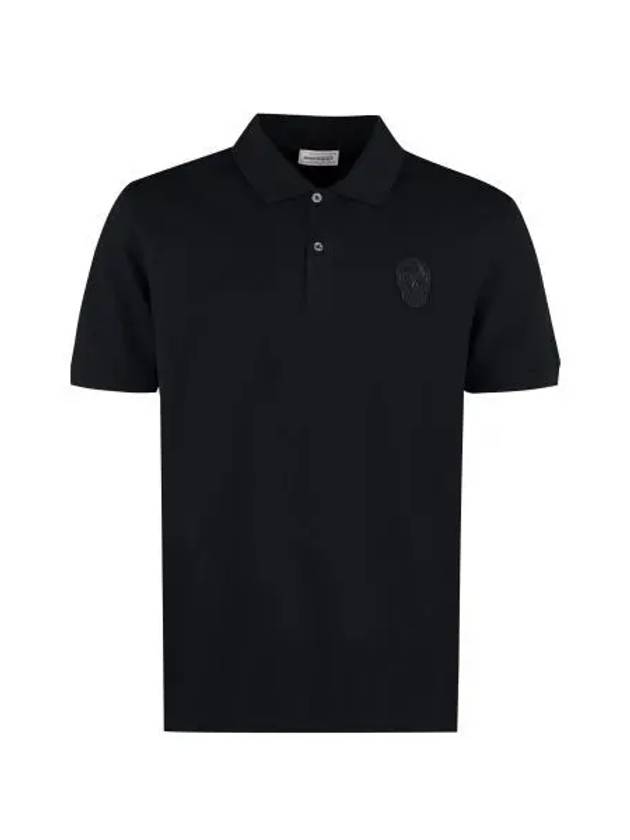 Skull Patch Short Sleeve Polo Shirt Brown - ALEXANDER MCQUEEN - BALAAN 2