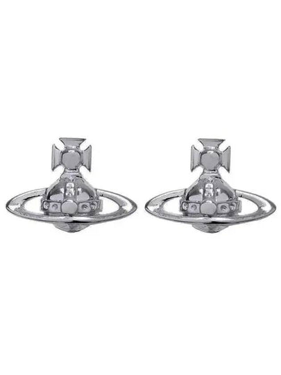 Lorelei Stud Brass Earrings Silver - VIVIENNE WESTWOOD - BALAAN 2