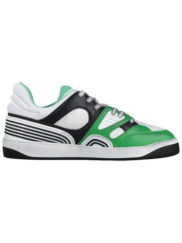 Men's Basket Low Top Sneakers Green - GUCCI - BALAAN 5