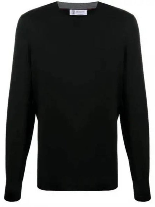 Wool Cashmere Knit Top Black - BRUNELLO CUCINELLI - BALAAN 2