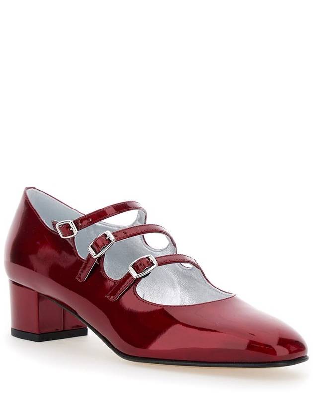 'Kira 24 Reflex' Red Pumps With Straps In Patent Leather Woman - CAREL - BALAAN 2