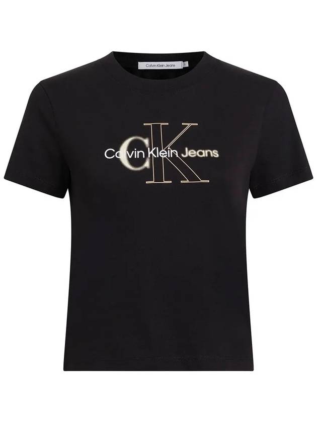 Short Sleeve T-Shirt J20J222639 BEH Black - CALVIN KLEIN - BALAAN 2